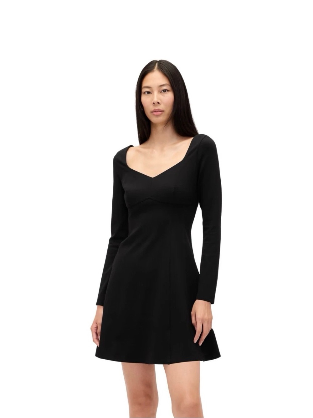 Gap  Double Knit Sweetheart Corset Mini Dress. Black. Small